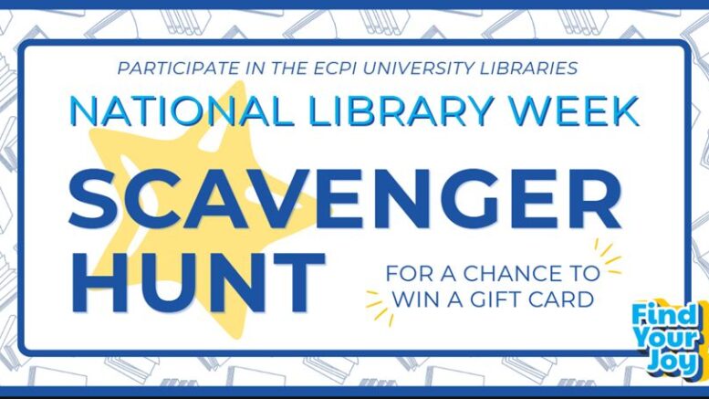 National Library Week – Scavenger Hunt
